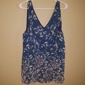 Lane Bryant Beautiful Blue Coral Tank
